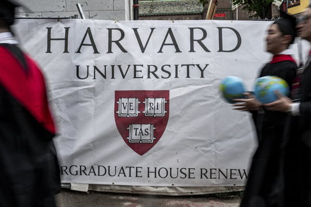 Harvard University graduates attend the university&#39;s 374th commencement ceremony on May 29, 2025 in Cambridge, Massachusetts.