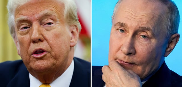 US-Präsident Donald Trump (l), Russlands Machthaber Wladimir Putin