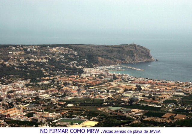 Vista aérea de las playas de Xàbia.