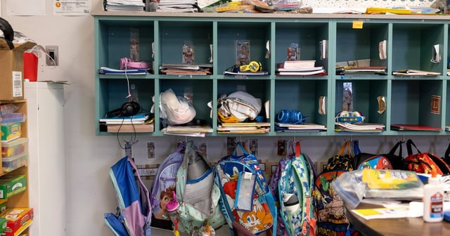 A kindergartener's classroom at Kennedy-Powell Elementary in Temple, Texas.