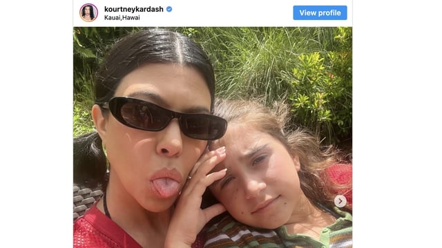Kourtney Kardashian cried over her daughter completing sixth grade.
