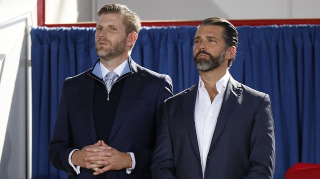 Eric Trump and Donald Trump Jr. said they knew nothing about an official Trump-branded crypto wallet announced Tuesday.