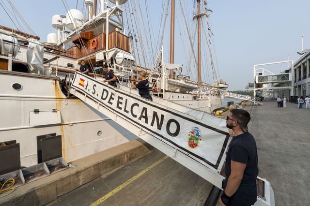 La llegada de la Princesa Leonor a Nueva York, a bordo del buque escuela 'Juan Sebastián Elcano', en imágenes