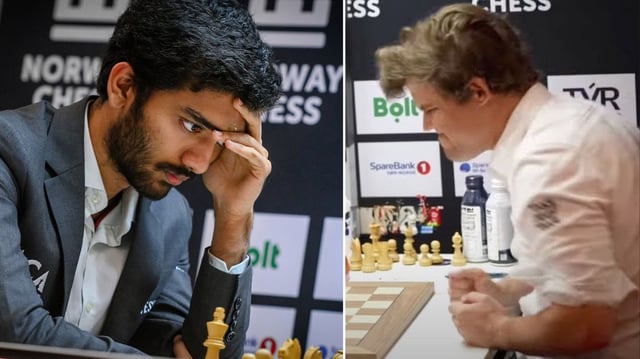 Gukesh Dommaraju Beating Magnus Carlsen at Norway Chess 2025