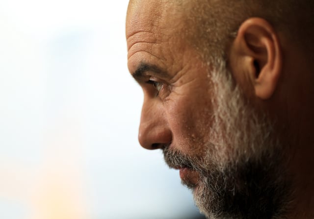Soccer Football - Reuters Exclusive interview with Manchester City manager Pep Guardiola - Barcelona, Spain - June 4, 2025 Manchester City manager Pep Guardiola talks during an interview with Reuters TV in Barcelona REUTERS/Nacho Doce