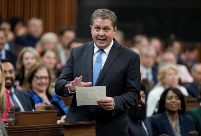 Opposition Leader Andrew Scheer speaks during Question Period on Wednesday, June 4, 2025