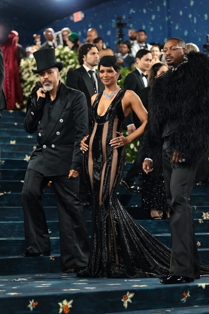 Van Hunt, left, and Halle Berry stirred up some controversy in May with an Instagram video showing them in a bed with a bottle of Berry's intimacy gel.