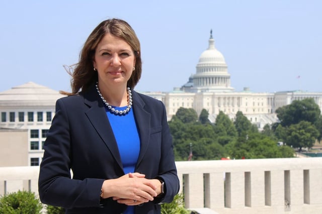 Alberta Premier Danielle Smith poses for a photo at the Canadian Embassy in Washington, D.C., on Wednesday, June 4, 2025.  