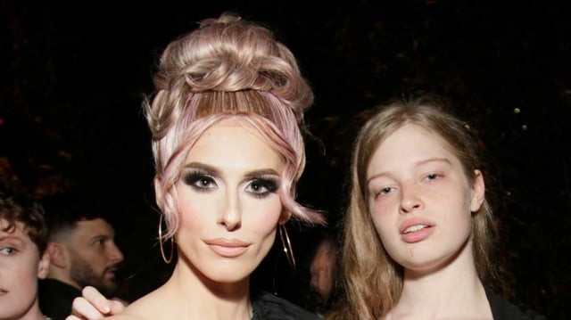 Trans influencer Vivian Jenna Wilson and Drag Race star Jasmine Kennedie. (Santiago Felipe/Getty Images for Paramount+)