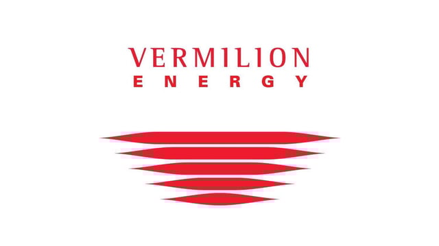 The corporate logo of Vermilion Energy Inc. (TSX:VET) is shown. THE CANADIAN PRESS/HO