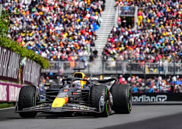 Red Bull Racing driver Max Verstappen of the Netherlands drives during the Canadian Grand Prix Formula 1 car race, in Montreal, Sunday, June 9, 2024.
