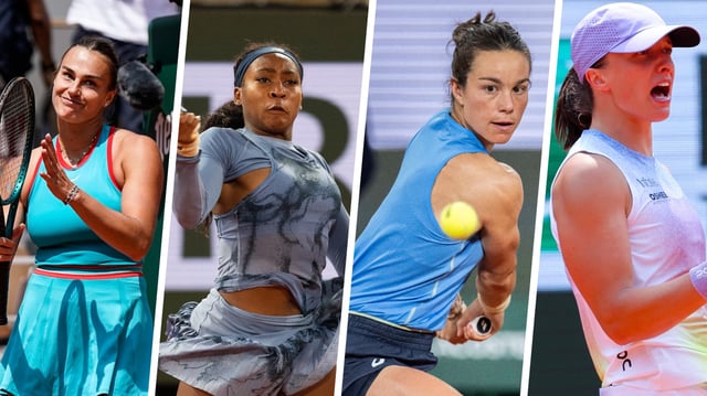 Aryna Sabalenka, Coco Gauff, Loïs Boisson, Iga Swiatek.