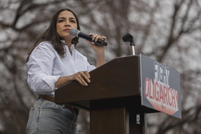 Rep. Alexandria Ocasio-Cortez's endorsement comes on the heels of rallies that drew huge crowds.