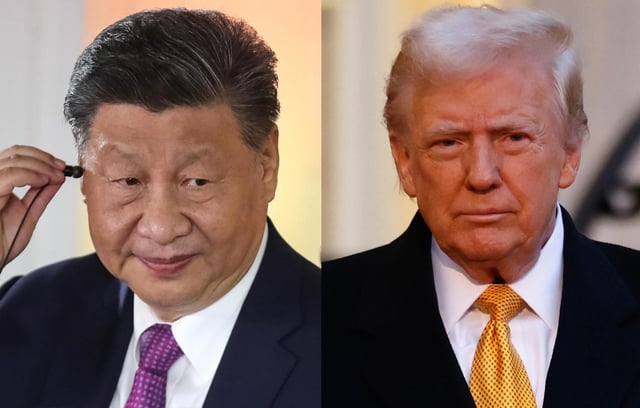 El presidente de China, Xi Jinping, y el de EEUU, Donald Trump.