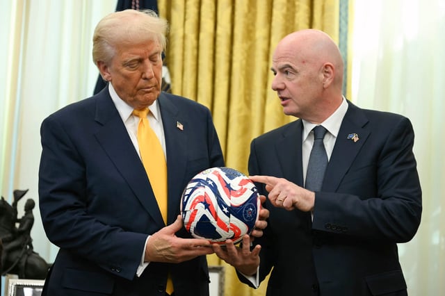 Best Buddys und Brüder im Geiste: Trump (links) mit Fifa-Chef Infantino im vergangenen März bei einem Termin im Oval Office