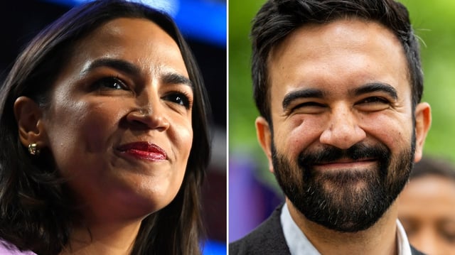 Rep. Alexandria Ocasio Cortez and State Rep. Zohran Mamdani. (Getty Images)