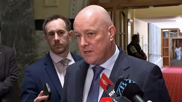 Michael Forbes, left, had recently become Christopher Luxon’s deputy chief press secretary