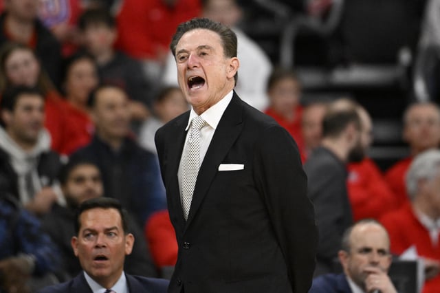 Mar 20, 2025; Providence, RI, USA;  St. John's Red Storm head coach Rick Pitino reacts during the second half against the Omaha Mavericks at Amica Mutual Pavilion. Mandatory Credit: Eric Canha-Imagn Images/File Photo