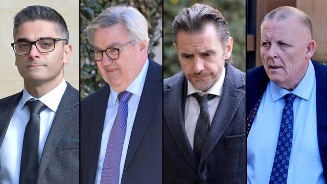 From left: Adam Sharoudi, Alan Hush, Gavin Brown and Gavin Cox