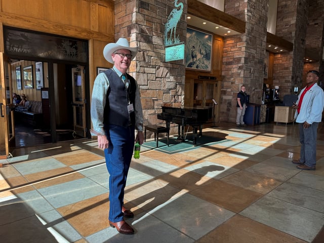 Federal Reserve Bank of Kansas President Jeff Schmid looks on as he gets ready to host the Kansas City Fed’s annual economic symposium in Jackson Hole, Wyoming on August 22, 2024. REUTERS/Ann Saphir/File Photo