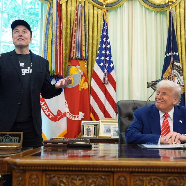 Elon Musk speaks during a news conference with President Donald Trump in the Oval Office of the White House, Friday, May 30, 2025, in Washington. (AP Photo/Evan Vucci)