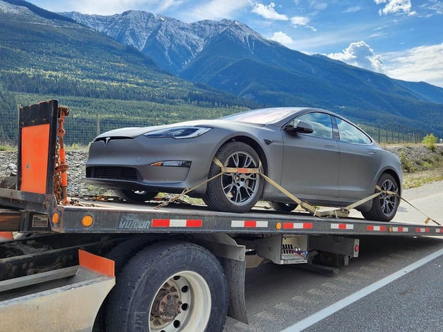 On the week of May 12, a Tesla Model S was stopped doing 191 km/h in a 100 km/h zone on Highway 1 near Golden. 