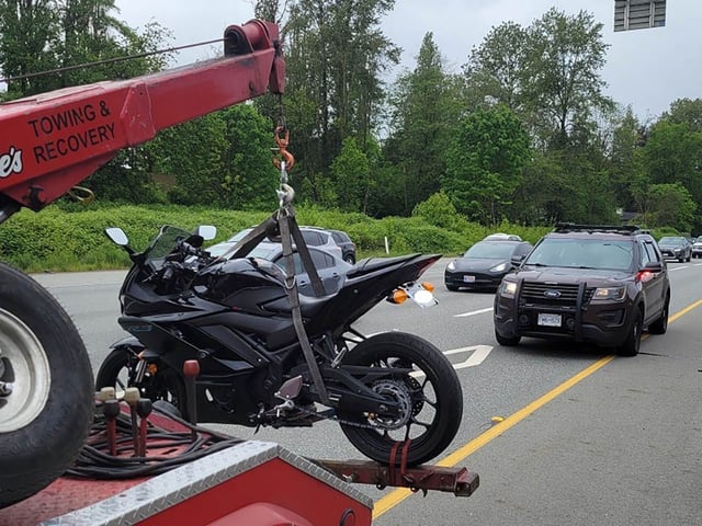  A motorcyclist with a learner licence was recorded doing 152 km/h in a 90 km/h zone on Highway 1 in Burnaby.
