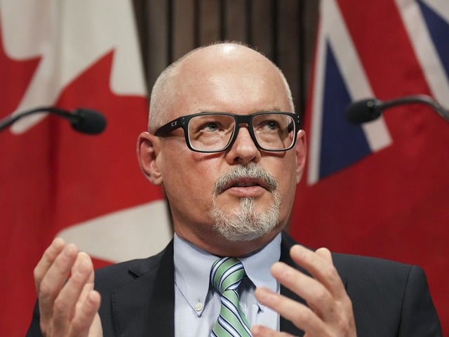 Dr. Kieran Moore, Ontario's chief medical officer of health, announced the death of an infant from measles.
