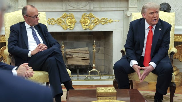 Trump and Merz in the Oval. Photo: Anna Moneymaker/Getty Images