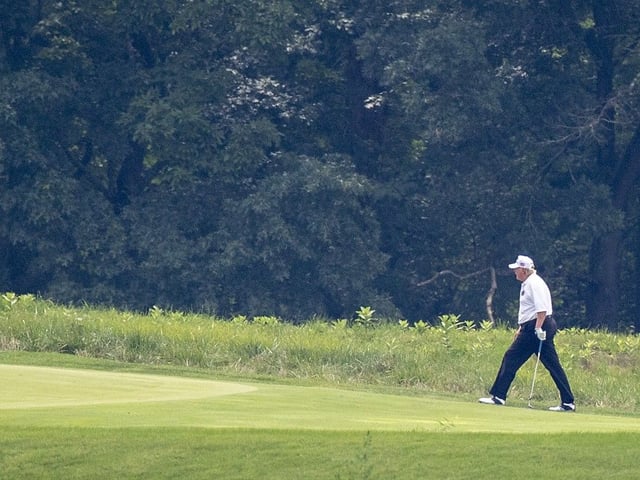 There's speculation U.S. President Donald Trump, with his known affection for golf, could tee off on the scenic course that sits at the foot of Mount Kidd.