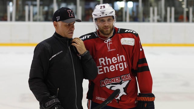 Peter Draisaitl mit seinem Sohn Leon Draisaitl