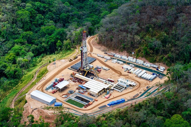 Exploratory oil drilling in the Amazon. Image courtesy of Colin Dunlop.