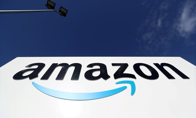 An Amazon logo is seen at its centre in Darlington, County Durham, Britain September 3, 2020. REUTERS/Lee Smith