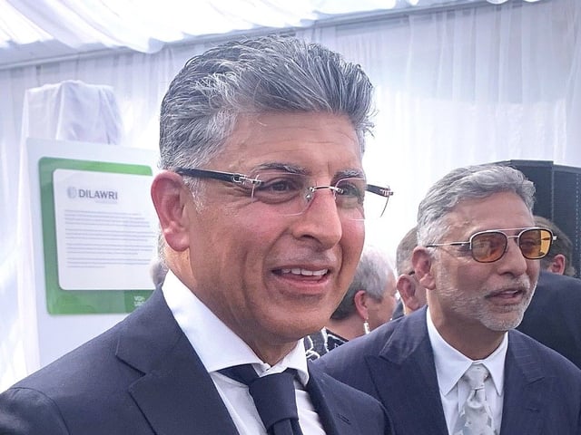 Ajay Dilawri makes the announcement at Vancouver General Hospital on Thursday.