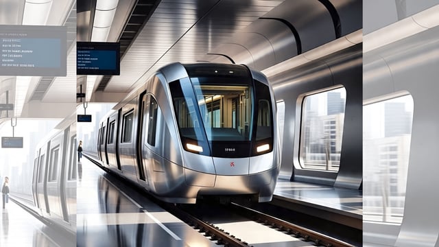 Chennai Metro's first driverless train (AI-generated image)