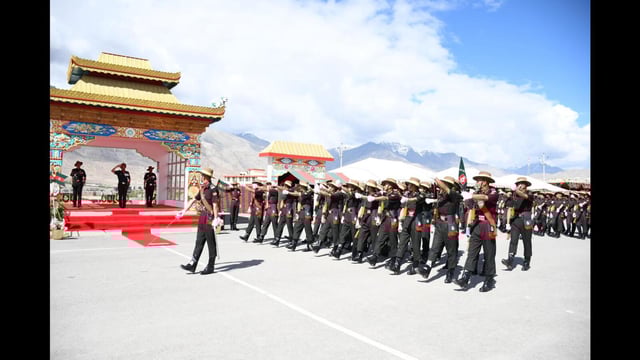 A passing out parade was held at the Ladakh Scouts Regimental Centre in Leh on Thursday to mark the entry of 194 well-trained Agniveer recruits into the Ladakh Scouts Regiment as Agniveer soldiers. (HT Photo)