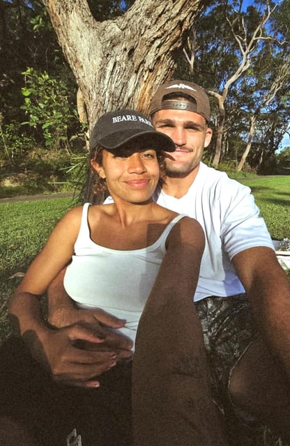 Nathan Cleary could be tempted to move to Europe to be closer to his partner, Mary Fowler. Instagram