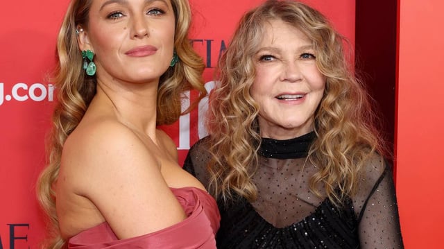 NEW YORK, NEW YORK - APRIL 24: (L-R) Blake Lively and Elaine Lively attend the 2025 Time100 Gala at Jazz at Lincoln Center on April 24, 2025 in New York City. (Photo by Cindy Ord/Getty Images)
