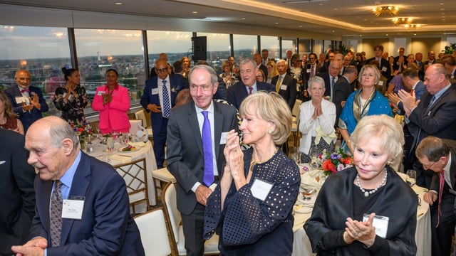 Attendees applaud during The Baltimore Sun&#39;s Business and Civic Hall of Fame dinner on June 6, 2024, at The Center Club. (Steve Ruark/For Baltimore Sun Media)