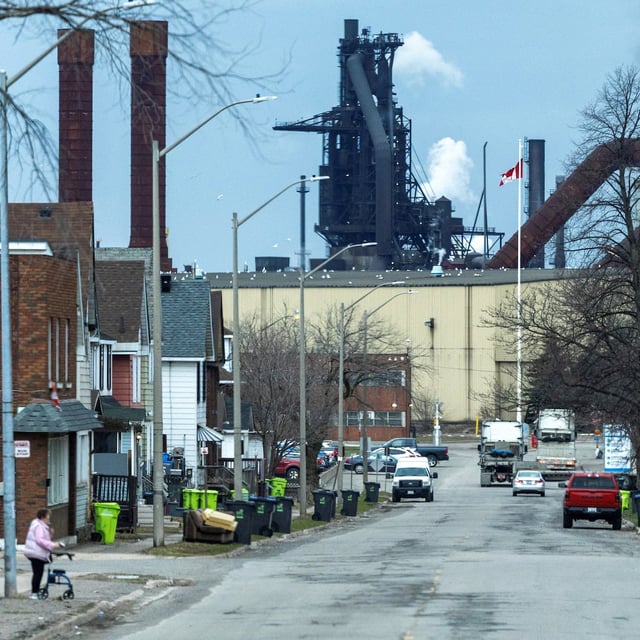 The Algoma Steel plant in Sault Ste. Marie, Ont. Hefty tariffs placed on steel by U.S. President Donald Trump are hurting the metal industry.
