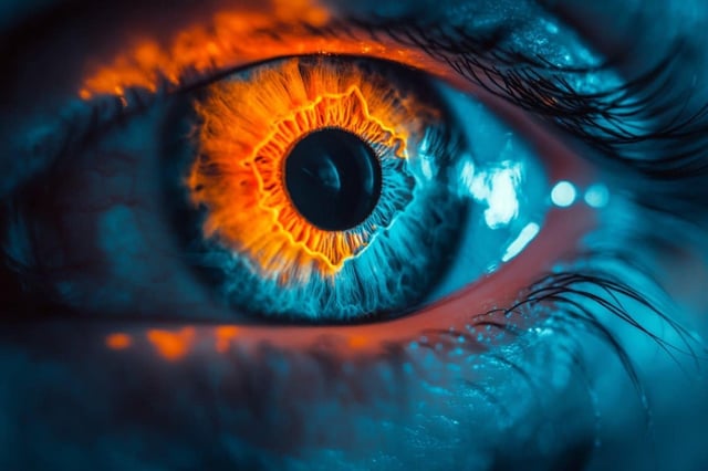 Using imaging and electrophysiological recording, the team found that implanting the prosthesis into genetically blind mice restored reflexes in the pupil and evoked neuron firing in the visual cortex. Credit: Neuroscience News