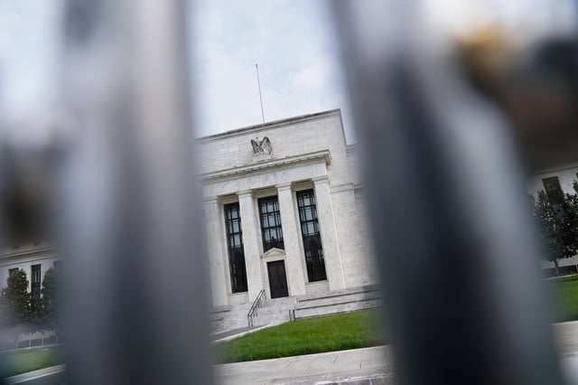 The exterior of the Marriner S. Eccles Federal Reserve Board Building is seen in Washington, D.C., U.S., June 14, 2022. REUTERS/Sarah Silbiger/File Photo