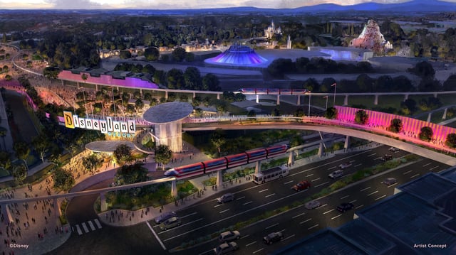 A new parking structure and transportation hub will be added to Disneyland Resort's east side.