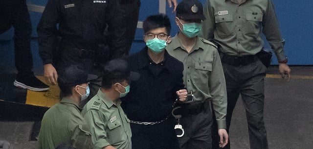 Foto aus dem Jahr 2021: Demokratieaktivist Joshua Wong wird abgeführt