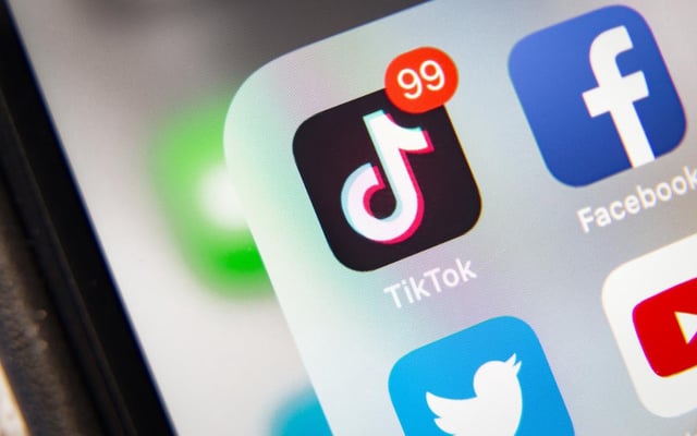 A file photo of TikTok and other social media apps.