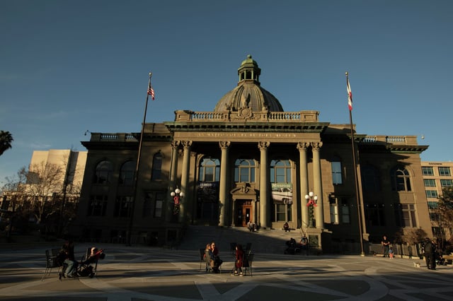 FILE: Two teens were arrested on suspicion of committing a hate crime for launching fireworks into a Pride celebration at Courthouse Square in Redwood City. 