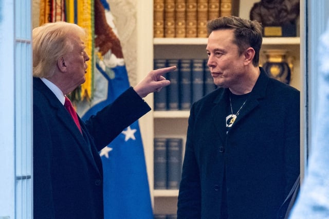 Donald Trump et Elon Musk à la Maison-Blanche le 14 mars.