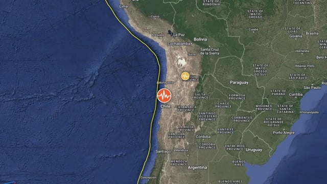epicenter of m6.4 earthquake in atacama chile june 6 2025 location map