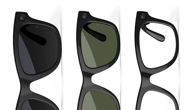 Ray-Bans Meta glasses with black, green, and clear lenses on sale at Amazon