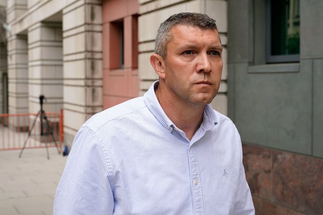 Washington wldMetropolitan Police Department Lt. Shane Lamond departs federal court after pleading not guilty to obstruction of justice and other charges, Friday, May 19, 2023, in Washington. Lamond is accused of lying about leaking confidential information to a leader of the far-right Proud Boys extremist group and obstructing an investigation after group members destroyed a Black Lives Matter banner in Washington. (AP Photo/Patrick Semansky)